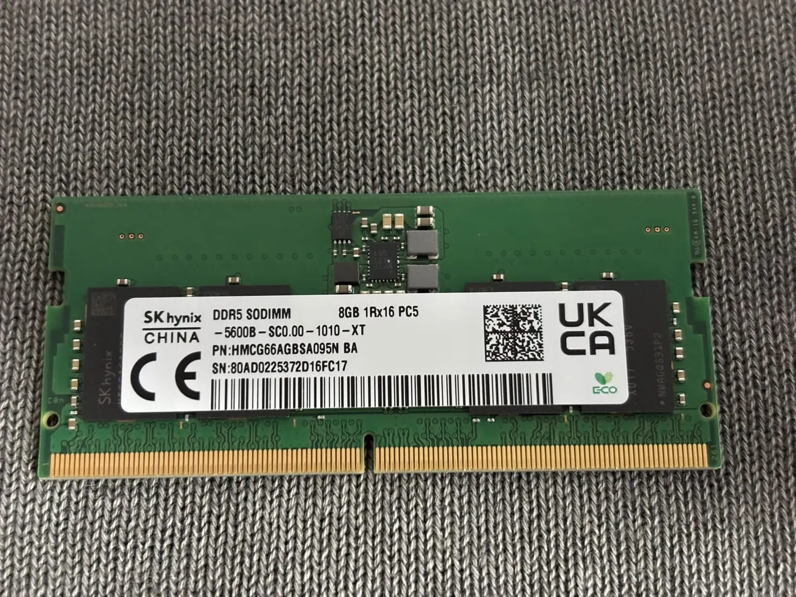 Memoria RAM SK hynix 8 GB DDR5 5600 SO-DIMM (notebook)