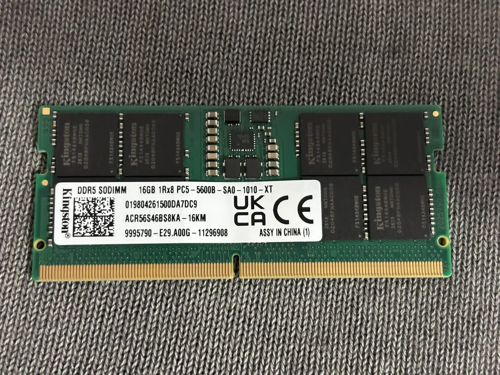 Memoria RAM Kingston 16 GB DDR5 5600 SO-DIMM (notebook)
