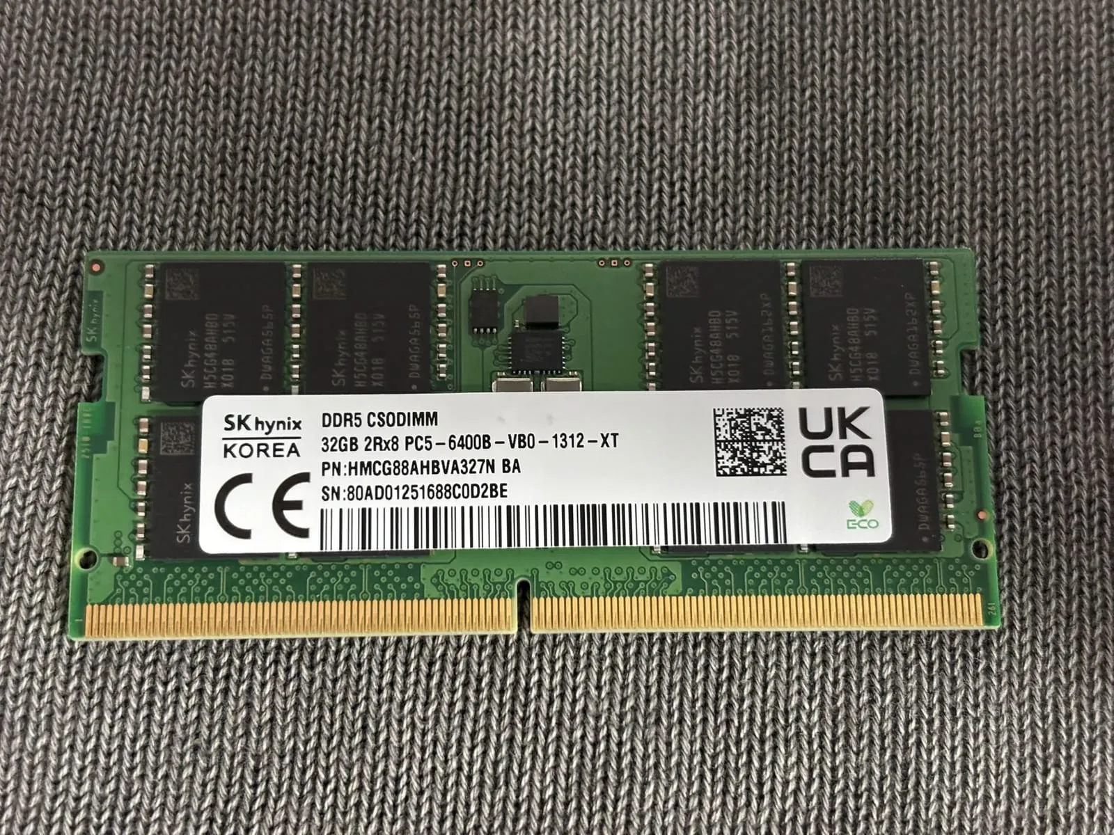 Memoria RAM SK hynix 32 GB DDR5 6400 SO-DIMM (notebook)